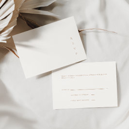 Moderne Minimalistische Elfenbein-RSVP-Karte RSVP Karte