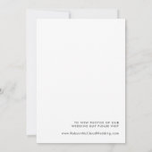 Moderne Minimalistische Elopement-Ankündigung Einladung (Rückseite)