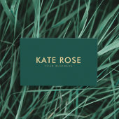 Moderne Minimalistische Emerald Green Business Car Visitenkarte