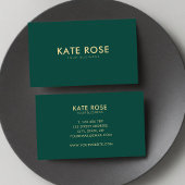 Moderne Minimalistische Emerald Green Business Car Visitenkarte
