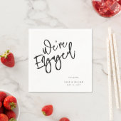 Moderne Minimalistische Engagement Partei Napkins Serviette (Beispiel)
