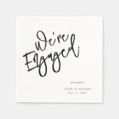 Moderne Minimalistische Engagement Partei Napkins Serviette (Vorderseite)
