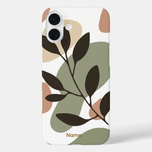 Moderne Minimalistische Erdtöne Case-Mate iPhone Hülle (Rückseite)