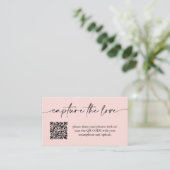 Moderne Minimalistische Erfassung der Liebe Hochze Begleitkarte (Stehend Vorderseite)