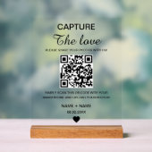 Moderne Minimalistische Erfassung der Liebe QR Cod Acrylschild (Neutral)