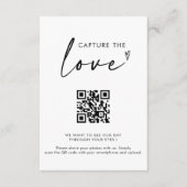 Moderne Minimalistische Erfassung der Liebe QR-Cod Begleitkarte (Vorderseite)