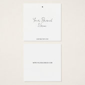 Moderne Minimalistische Etikettenmarke (Vorne & Hinten)