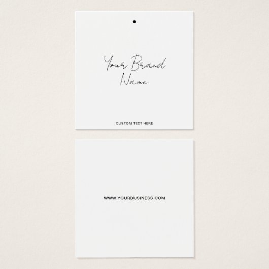 Moderne Minimalistische Etikettenmarke (Vorne & Hinten)