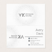 Moderne Minimalistische Faltarchitektur Visitenkarten (Außenseite Aufgefaltet)