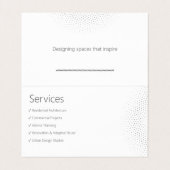 Moderne Minimalistische Faltarchitektur Visitenkarten (Innenseite Aufgefaltet)