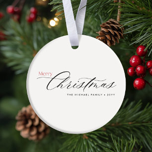 Moderne minimalistische Familie mit vier Personen Keramik Ornament