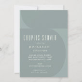 Moderne Minimalistische Farbblock Aquamarine Paare Einladung (Vorderseite)