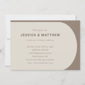 Moderne Minimalistische Farbblock-Braun-UAWG Einladung (Vorderseite)