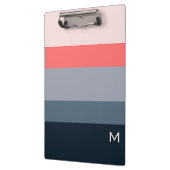 Moderne Minimalistische Farbblock-Monogrammierung Klemmbrett (Links)