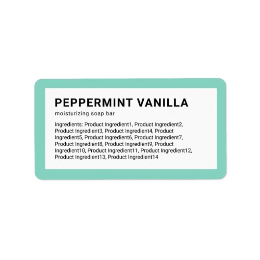 Moderne Minimalistische Farbzugabe Adressaufkleber (Vorne)