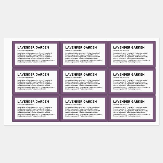 Moderne Minimalistische Farbzugabe Etiketten (Blatt)