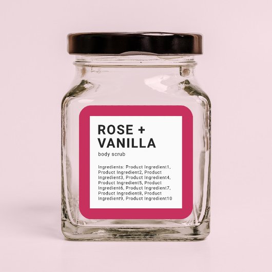 Moderne Minimalistische Farbzugabe Quadratischer Aufkleber