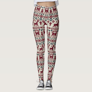 Moderne Minimalistische Feiertagsdruck Leggings