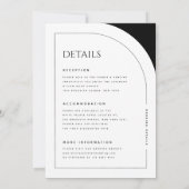 Moderne Minimalistische, fette Bogendetails Hochze Einladung (Rückseite)