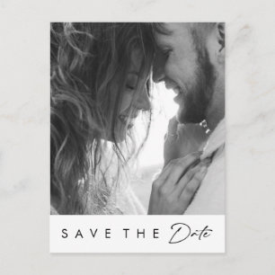 Moderne Minimalistische Fette Fotografie Save-the- Einladungspostkarte