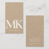 Moderne Minimalistische, fette Monogramm, Einzigar Visitenkarte (Vorne/Hinten)