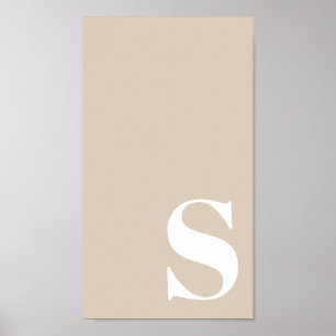 Moderne minimalistische, fette Monogramm-Handy-Hin Poster