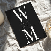 Moderne Minimalistische, fette Monogramm-Hochzeit Einladung