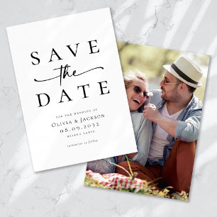 Moderne Minimalistische, fette Typografie Foto Wed Save The Date