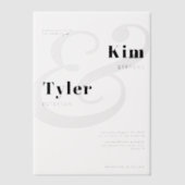 Moderne minimalistische, fette Typografie Hochzeit Pergament Einladungen (Vorderseite)