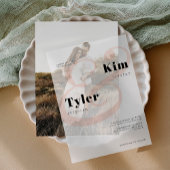 Moderne minimalistische, fette Typografie Hochzeit Pergament Einladungen