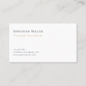 Moderne Minimalistische Finanzdienstleistungen Visitenkarte (Vorderseite)