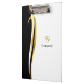 Moderne Minimalistische Firma Blau Weiß Geschäft Klemmbrett (Links)