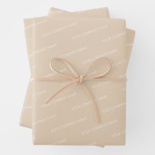 Moderne Minimalistische Firmennamensverpackung Geschenkpapier Set