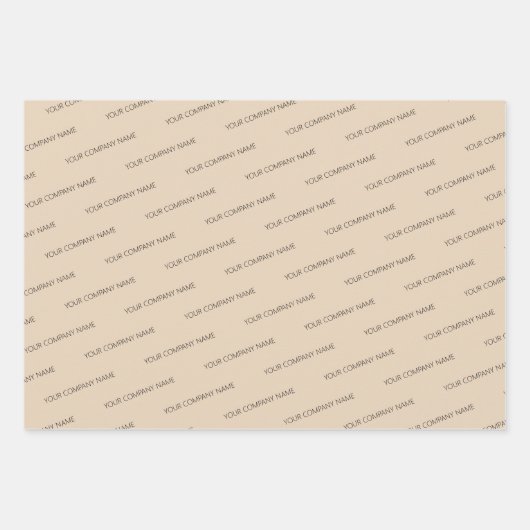 Moderne Minimalistische Firmennamensverpackung Geschenkpapier Set (Vorderseite 2)