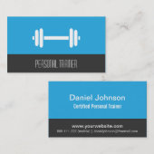 Moderne Minimalistische Fitness-persönliche Visitenkarte (Vorne/Hinten)