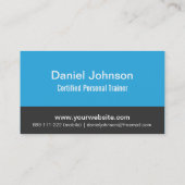 Moderne Minimalistische Fitness-persönliche Visitenkarte (Rückseite)