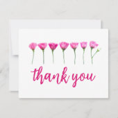 Moderne minimalistische florale danke Karte (Vorderseite)