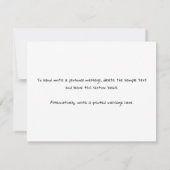 Moderne minimalistische florale danke Karte (Rückseite)