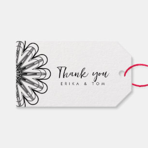 Moderne minimalistische florale Dankeschön-Geschen Geschenkanhänger