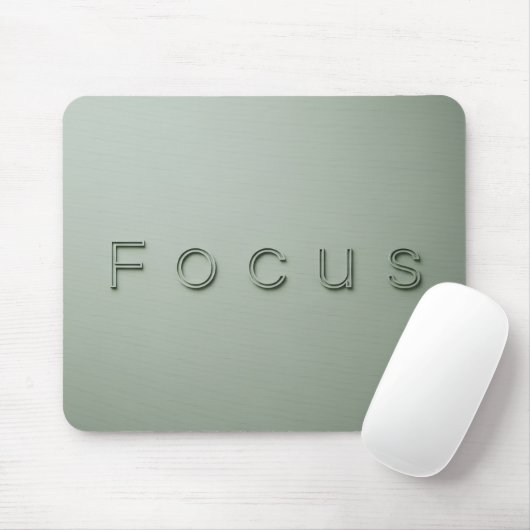 Moderne Minimalistische FOKUS Zitat Sagegrüne Ästh Mousepad (Mit Mouse)