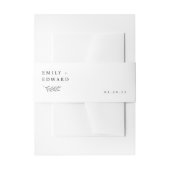 Moderne Minimalistische Foliage-Hochzeit Einladungsbanderole (Vorderseite Beispiel)