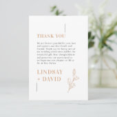 Moderne Minimalistische Folien Dankeschön Karte (Stehend Vorderseite)