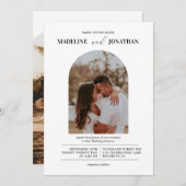 Moderne Minimalistische Foto Arch Wedding Einladung (Vorne/Hinten)