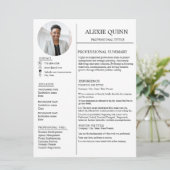 Moderne Minimalistische Foto Beruflich Resume Card Einladung (Stehend Vorderseite)