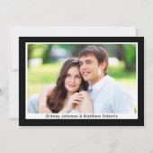 Moderne Minimalistische Foto-Black Script-Hochzeit Einladung (Rückseite)