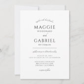 Moderne minimalistische Foto-Boho-Hochzeit Einladung (Vorderseite)