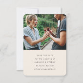 Moderne Minimalistische Foto Chic Ivory Cream Wedd Save The Date (Vorderseite)