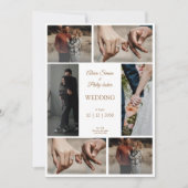 Moderne, minimalistische Foto-Collage Einladung (Vorderseite)