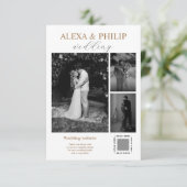 Moderne Minimalistische Foto Collage Enclosure Car Begleitkarte (Stehend Vorderseite)