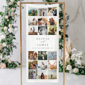 Moderne Minimalistische Foto Collage Wedding Banner